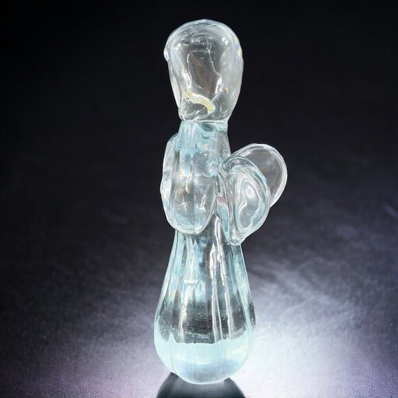 Vintage Clear Art Glass Praying Angel Figurine Paperweight Sculpture Glass VTG - Picture 2 of 15